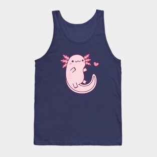 Cute Pink Axolotl Doodle Tank Top